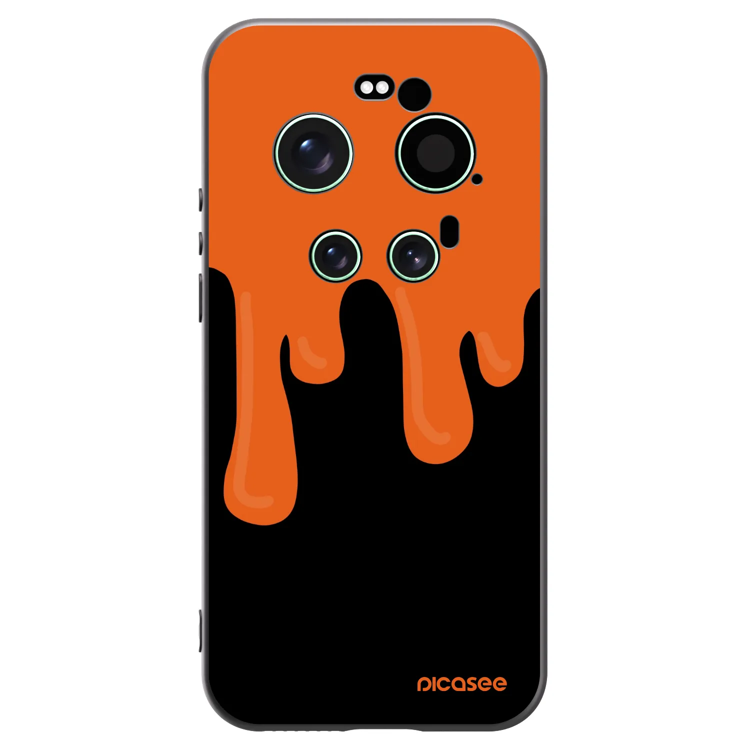 Picasee silikonowe czarne etui na Xiaomi 17 Ultra - Orange spooky