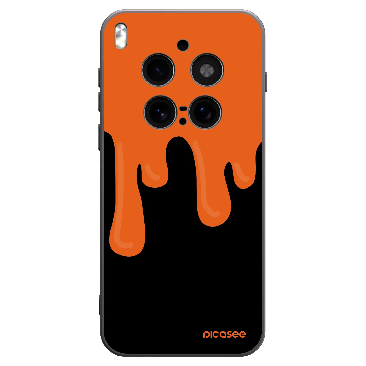 Picasee silikonowe czarne etui na Vivo X300 Pro - Orange spooky