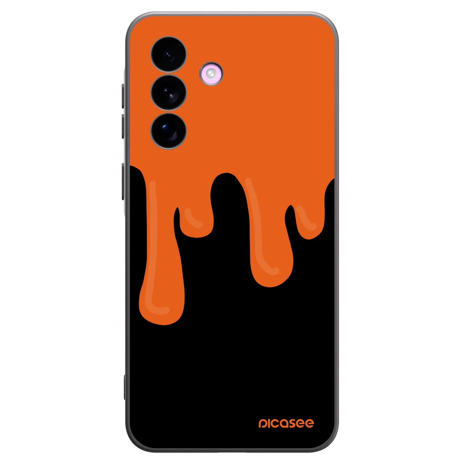 Picasee silikonowe czarne etui na Samsung Galaxy A57 5G - Orange spooky
