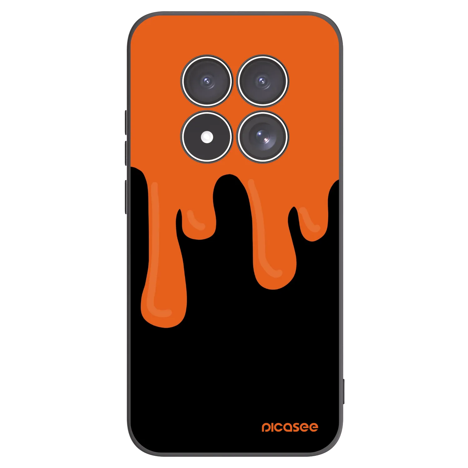 Picasee silikonowe czarne etui na Xiaomi Redmi Note 15 Pro 5G - Orange spooky