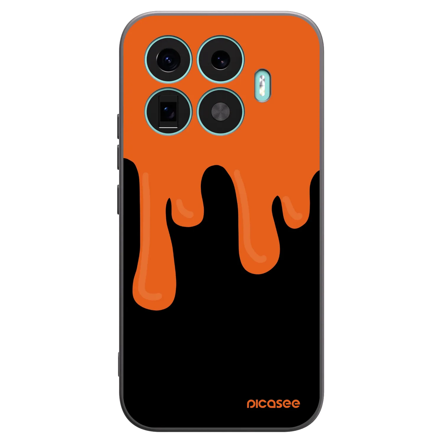Picasee silikonowe czarne etui na Xiaomi 17T - Orange spooky