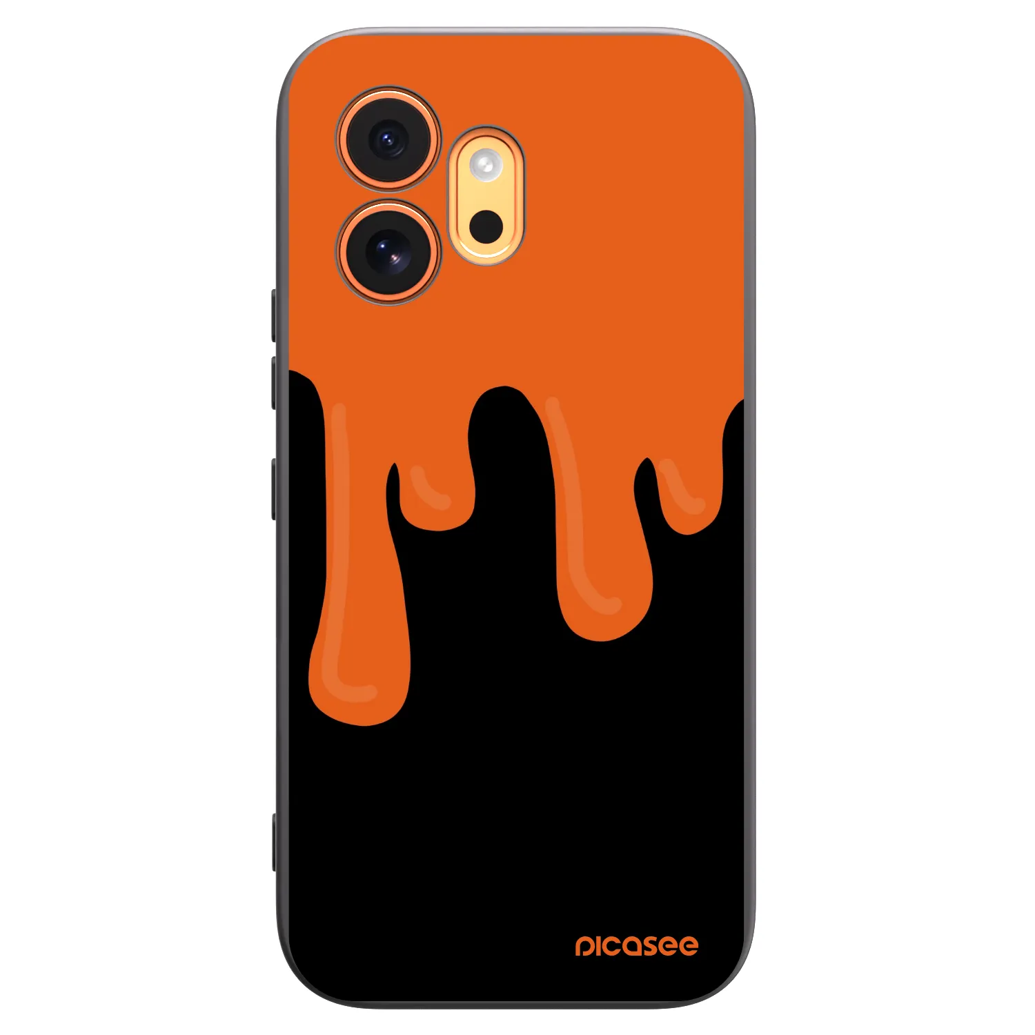 Picasee silikonowe czarne etui na Honor 600 - Orange spooky