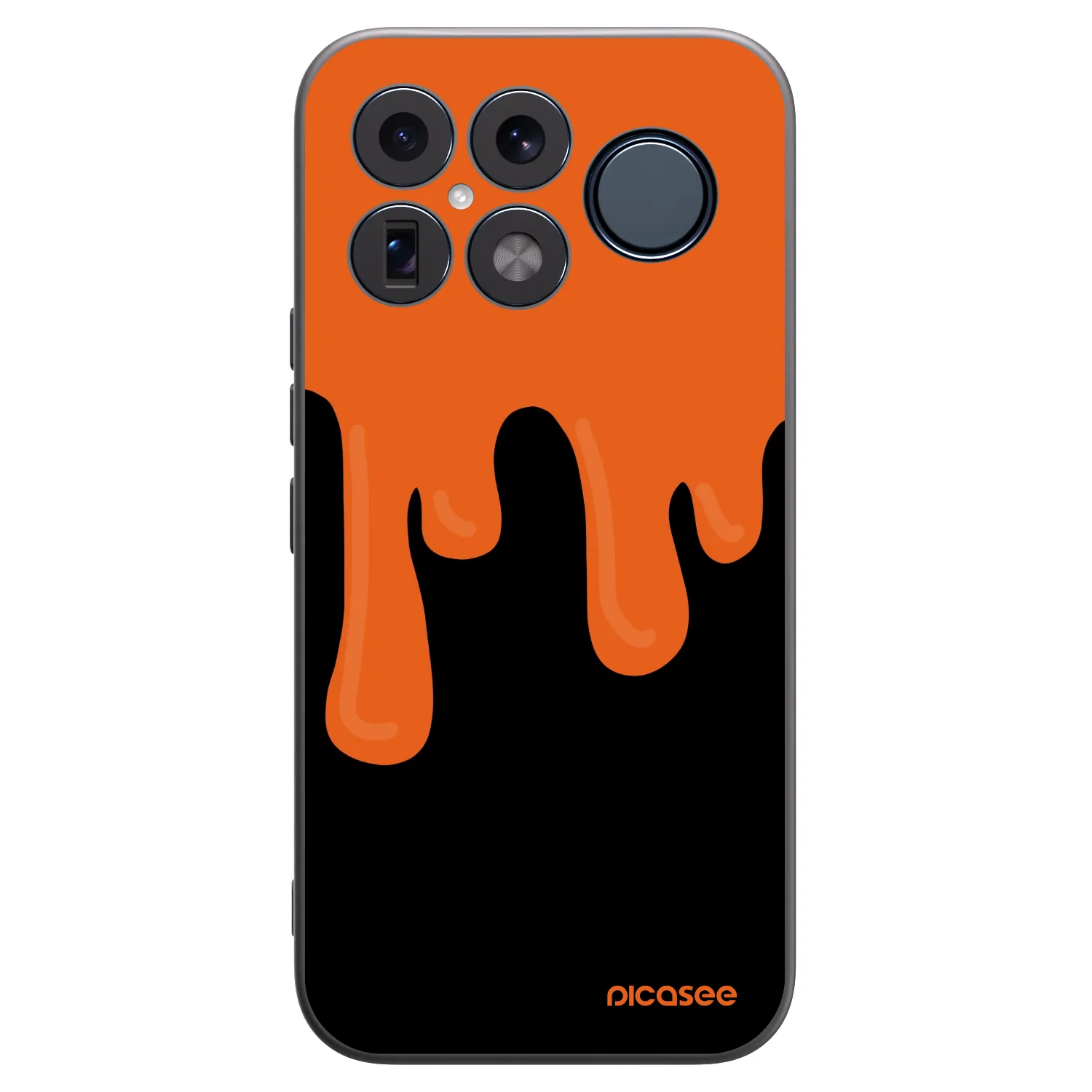 Picasee silikonowe czarne etui na Xiaomi Poco F8 Ultra - Orange spooky