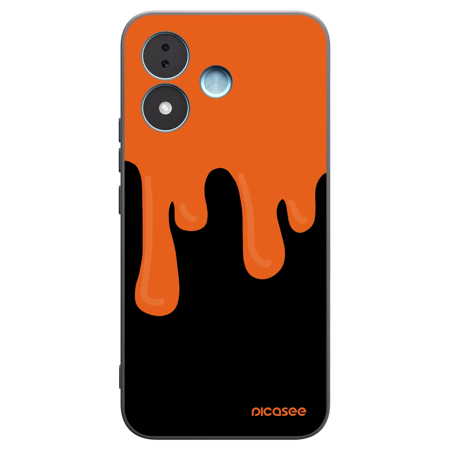 Picasee silikonowe czarne etui na Xiaomi Redmi Note 17 5G - Orange spooky