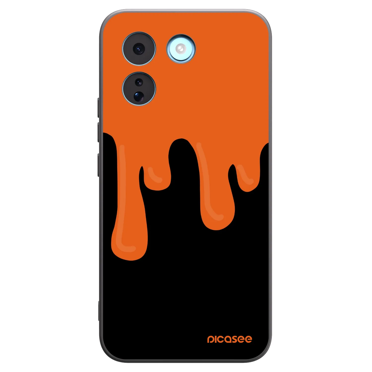 Picasee silikonowe czarne etui na Xiaomi Redmi Note 17 Pro MAX 5G - Orange spooky