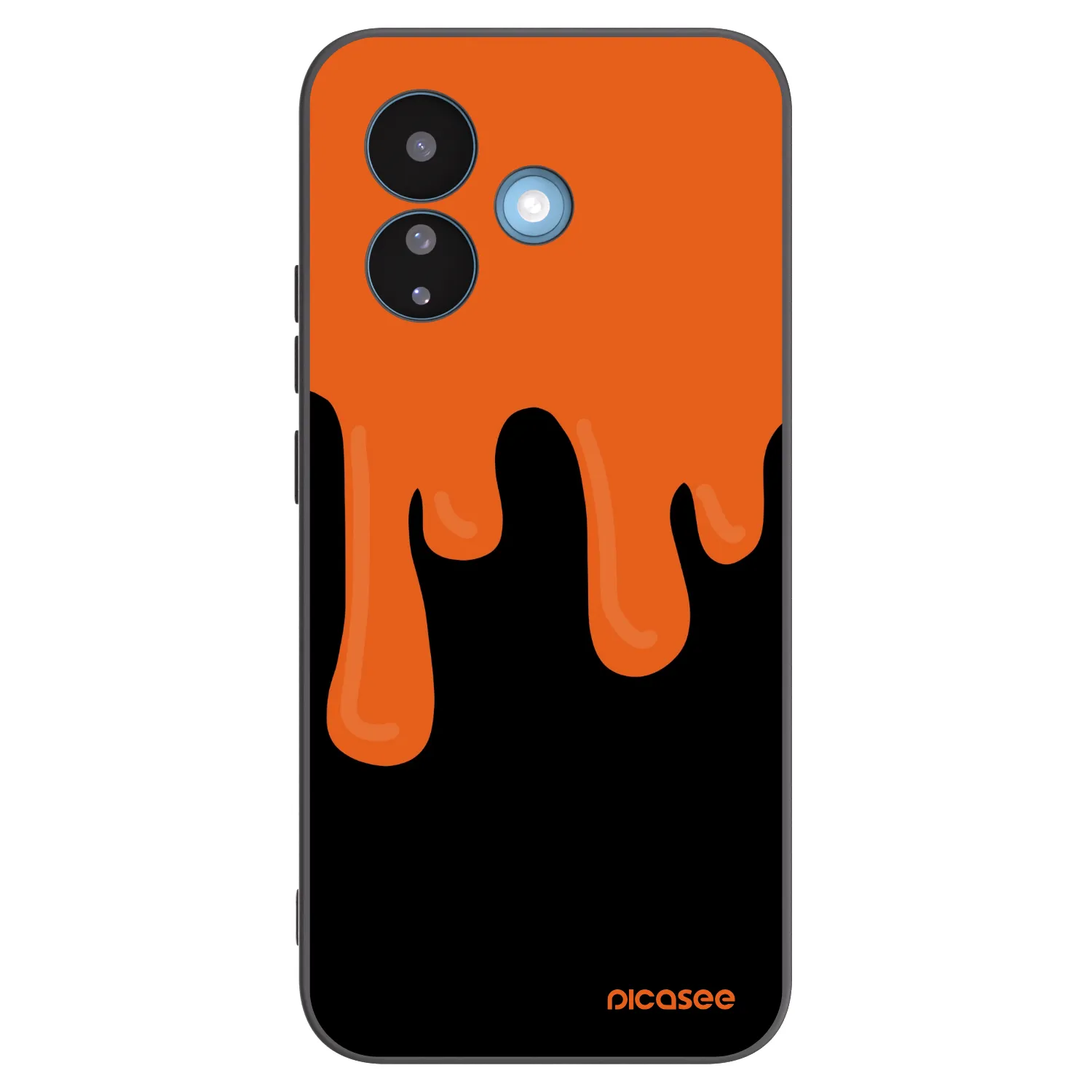 Picasee silikonowe czarne etui na Xiaomi Redmi Note 17 Pro 5G - Orange spooky