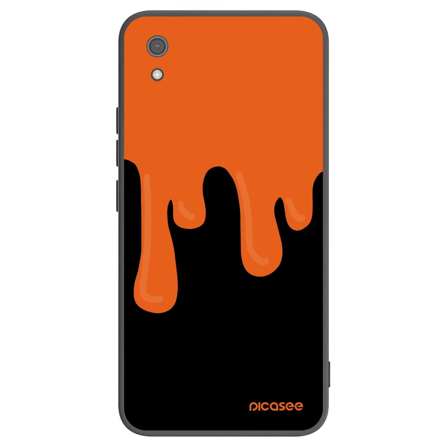 Picasee silikonowe czarne etui na Xiaomi Redmi 7A - Orange spooky