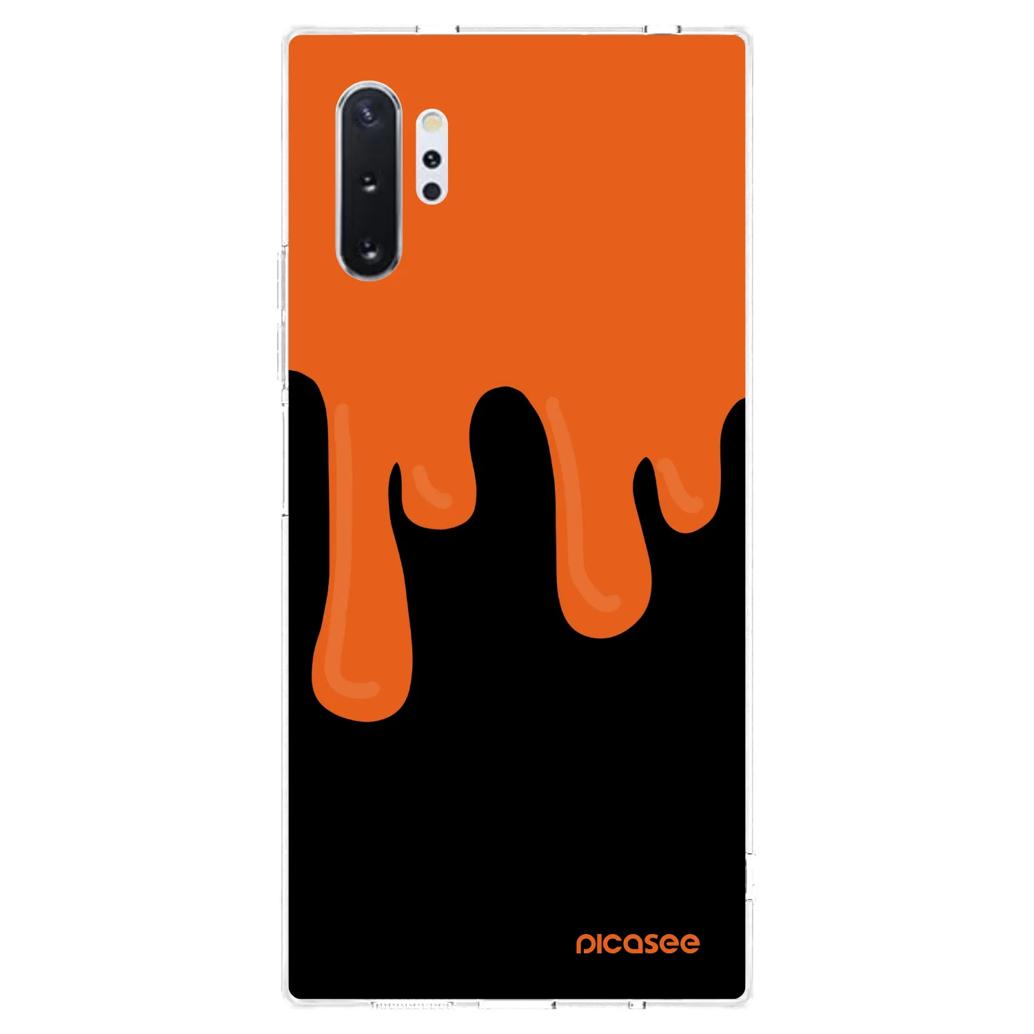 Picasee silikonowe przeźroczyste etui na Samsung Galaxy Note 10+ N975F - Orange spooky