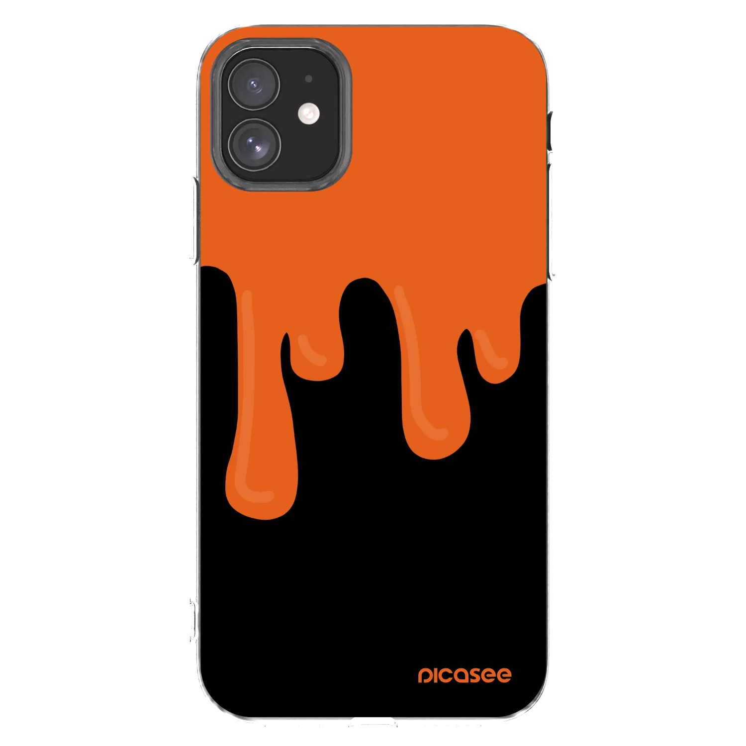 Picasee silikonowe przeźroczyste etui na Apple iPhone 11 - Orange spooky