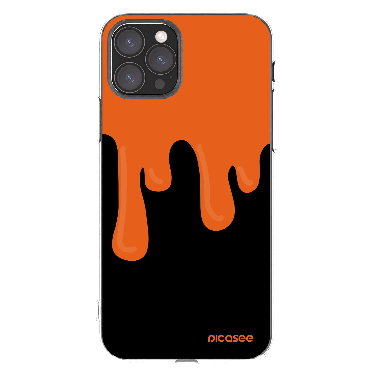 Picasee silikonowe przeźroczyste etui na Apple iPhone 11 Pro - Orange spooky