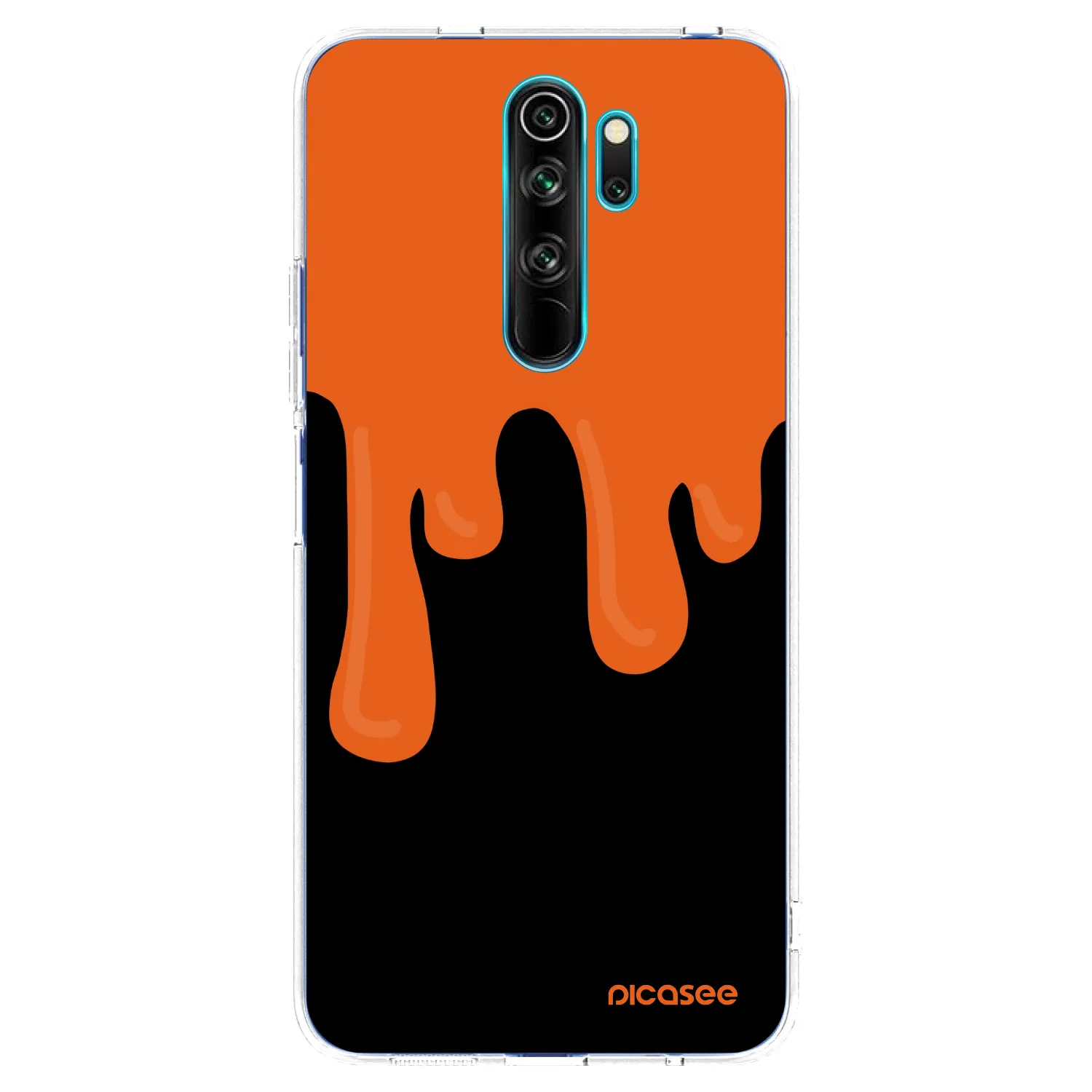 Picasee silikonowe przeźroczyste etui na Xiaomi Redmi Note 8 Pro - Orange spooky