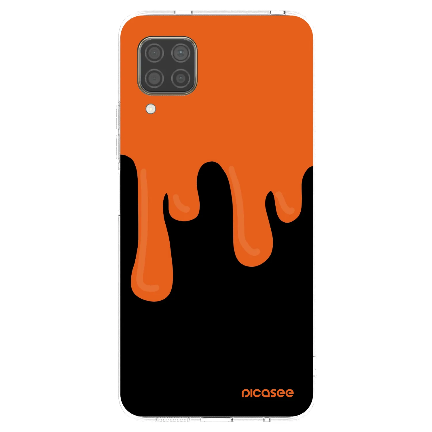 Picasee silikonowe przeźroczyste etui na Huawei P40 Lite - Orange spooky