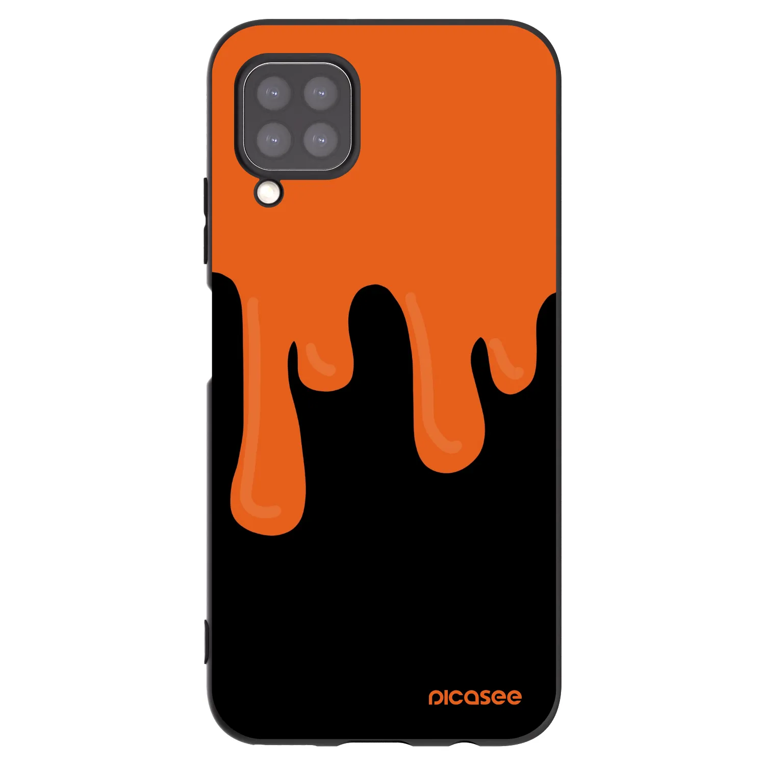 Picasee silikonowe czarne etui na Huawei P40 Lite - Orange spooky