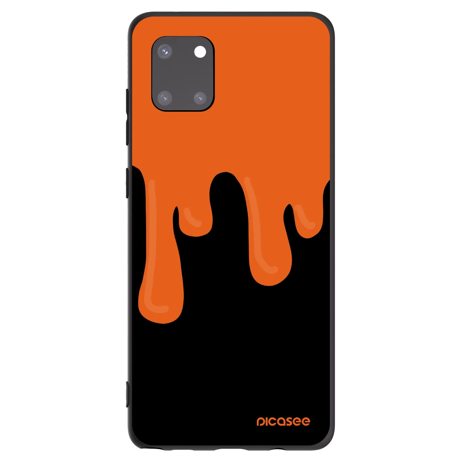 Picasee silikonowe czarne etui na Samsung Galaxy Note 10 Lite N770F - Orange spooky