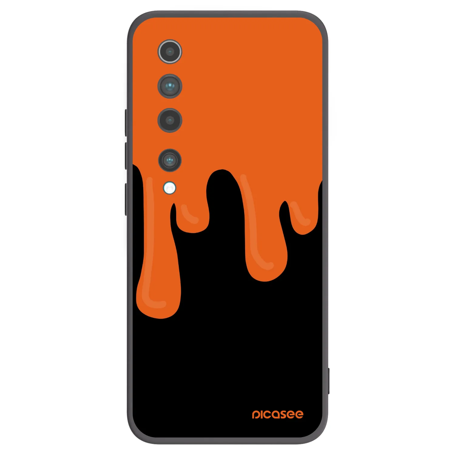 Picasee silikonowe czarne etui na Xiaomi Mi 10 - Orange spooky