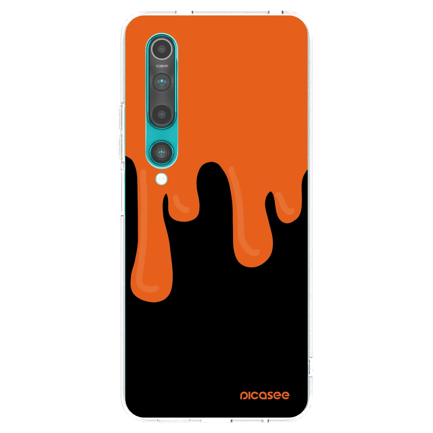 Picasee silikonowe przeźroczyste etui na Xiaomi Mi 10 - Orange spooky