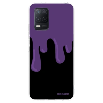 Picasee silikonowe przeźroczyste etui na Realme 8 5G - Purple spooky