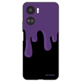 Picasee silikonowe czarne etui na Honor 90 Lite 5G - Purple spooky