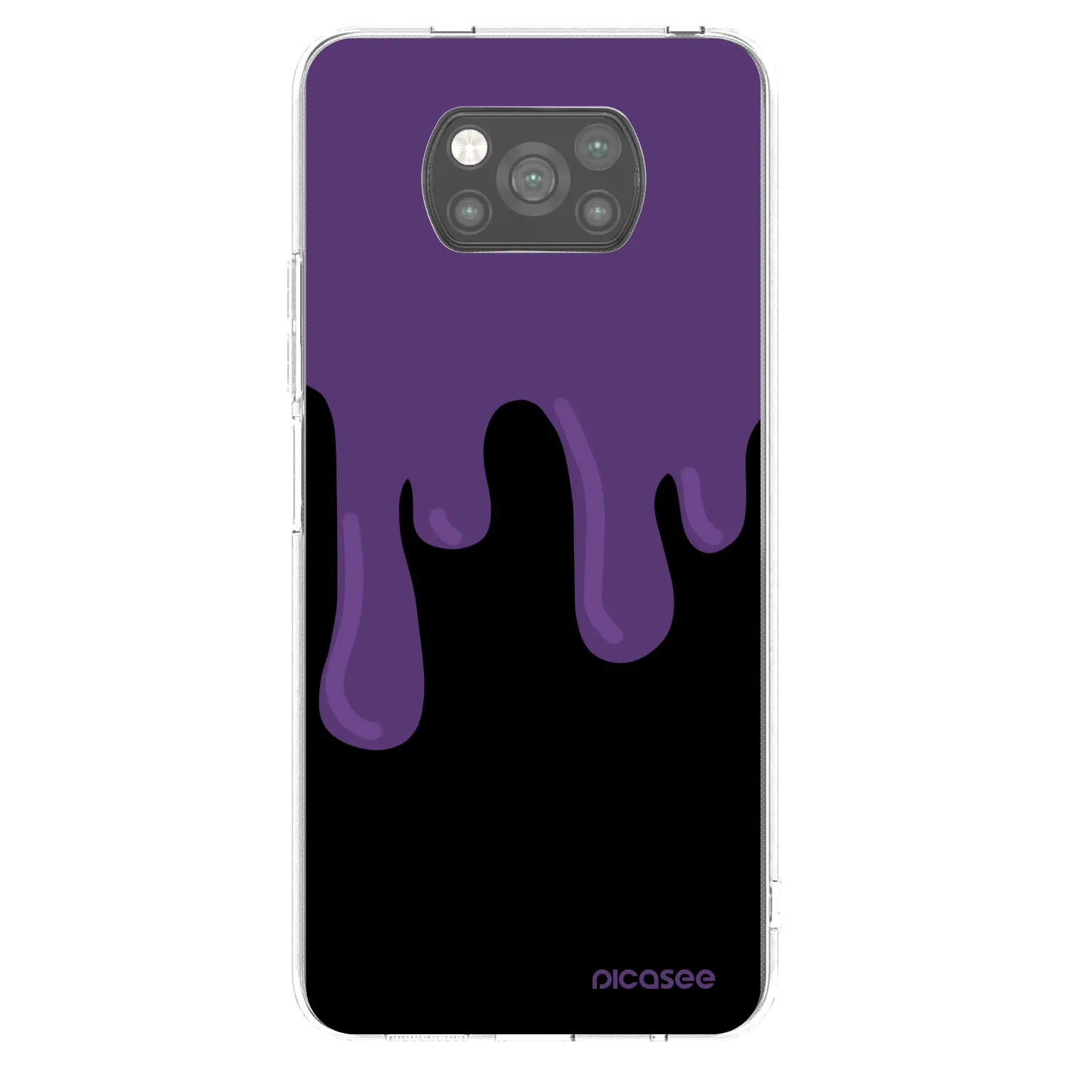 Picasee silikonowe czarne etui na Xiaomi Poco X3 - Purple spooky