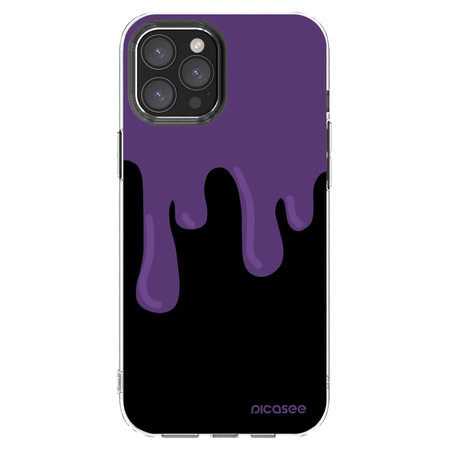 Picasee silikonowe przeźroczyste etui na Apple iPhone 12 Pro Max - Purple spooky