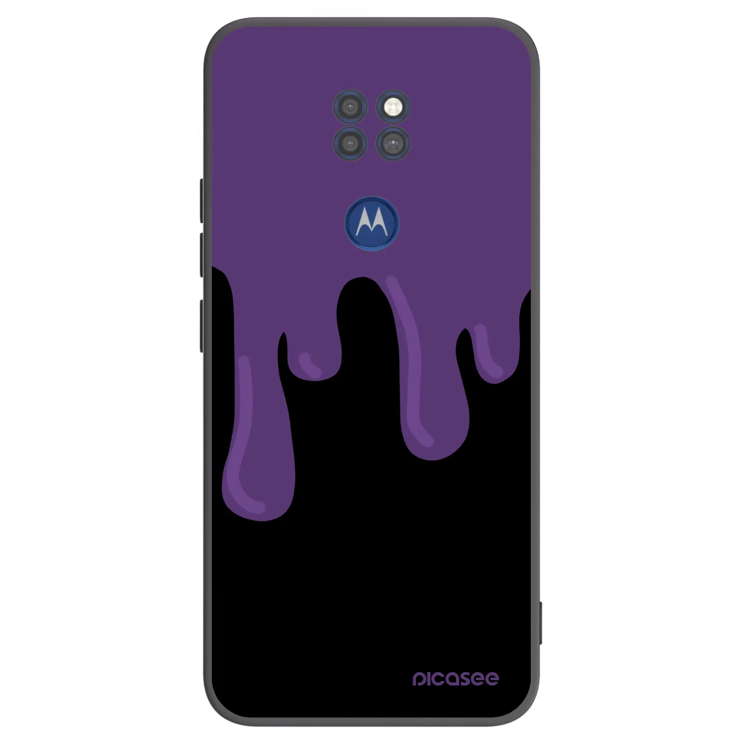 Picasee silikonowe czarne etui na Motorola Moto G9 Play - Purple spooky