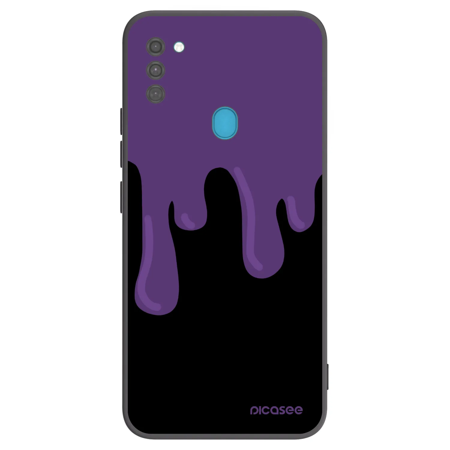 Picasee silikonowe czarne etui na Samsung Galaxy M11 - Purple spooky