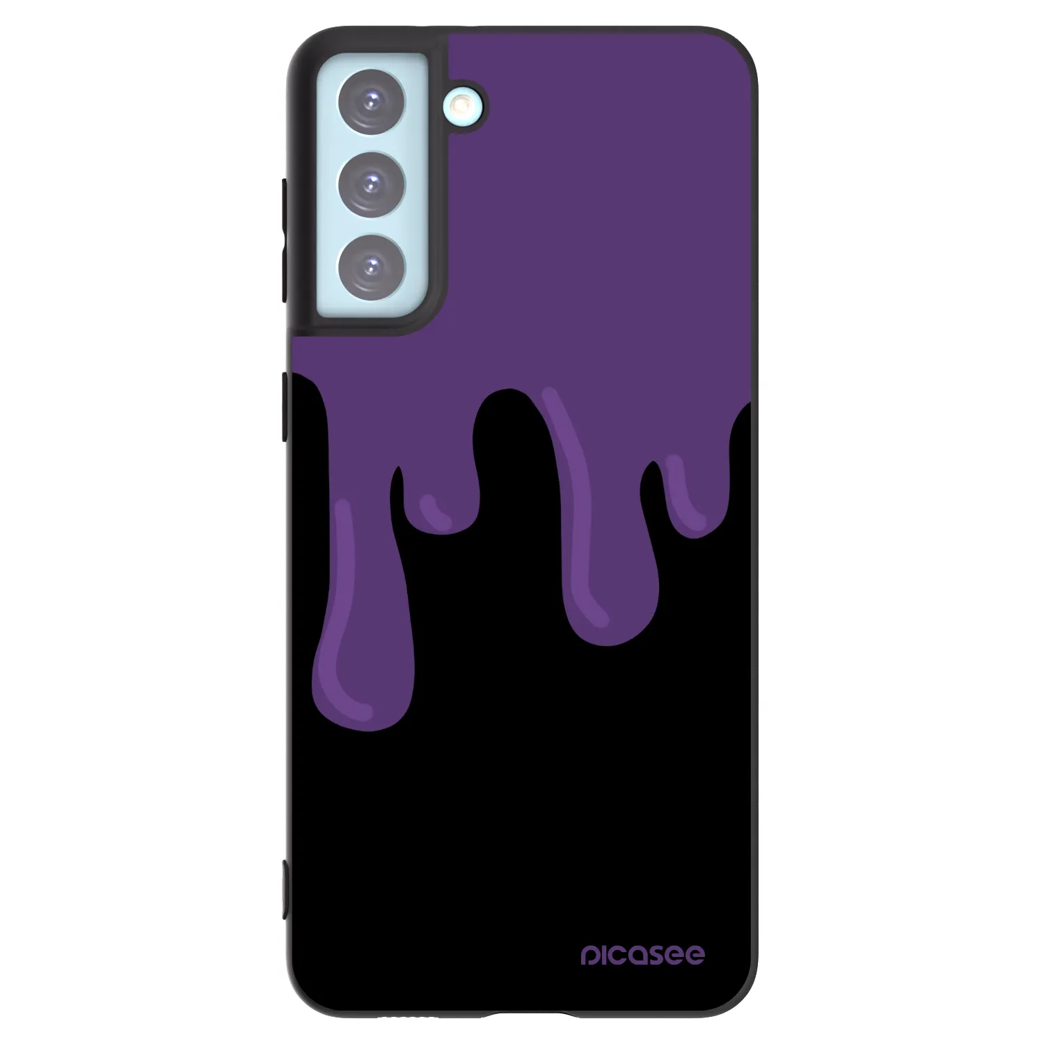 Picasee silikonowe czarne etui na Samsung Galaxy S21+ 5G G996F - Purple spooky