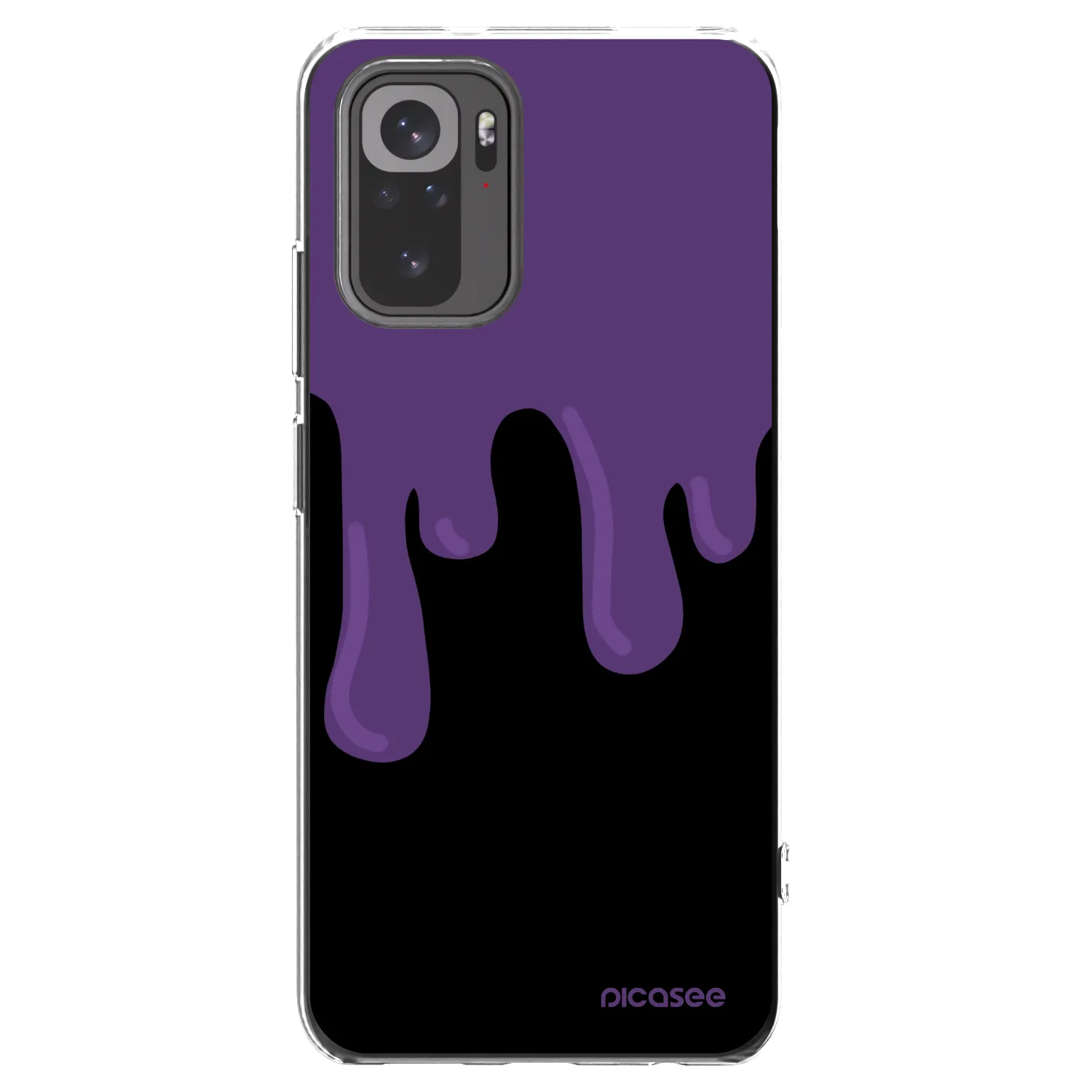 Picasee silikonowe przeźroczyste etui na Xiaomi Redmi Note 10 - Purple spooky