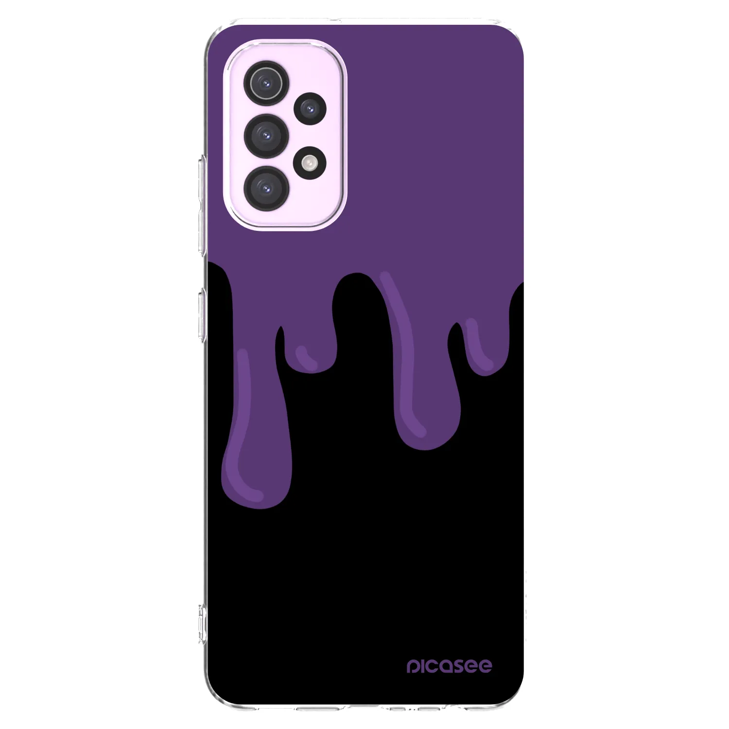 Picasee silikonowe przeźroczyste etui na Samsung Galaxy A32 5G A326B - Purple spooky
