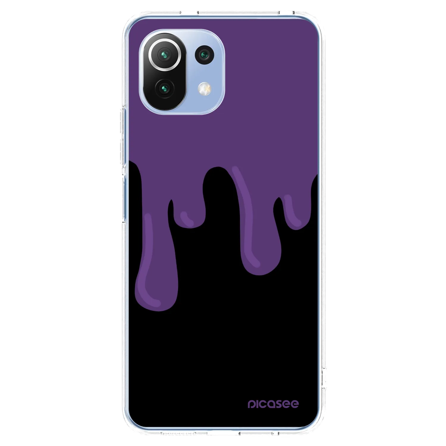 Picasee silikonowe przeźroczyste etui na Xiaomi Mi 11 Lite - Purple spooky