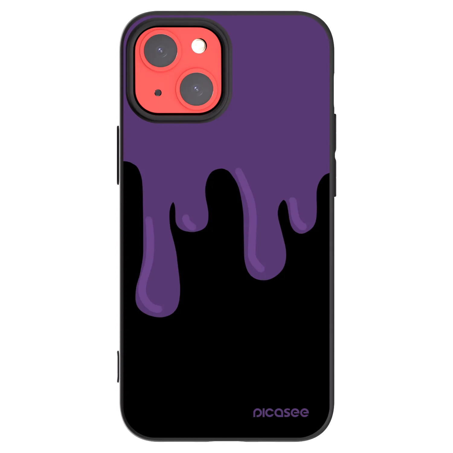 Picasee silikonowe czarne etui na Apple iPhone 13 mini - Purple spooky