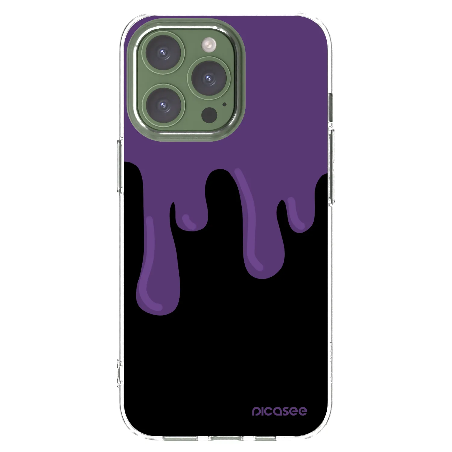 Picasee silikonowe przeźroczyste etui na Apple iPhone 13 Pro - Purple spooky