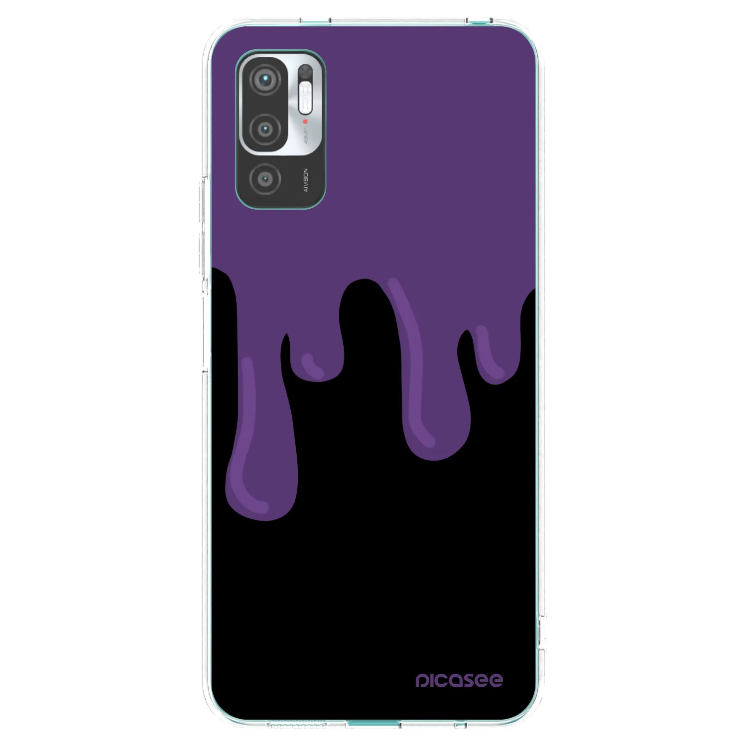Picasee silikonowe przeźroczyste etui na Xiaomi Redmi Note 10 5G - Purple spooky