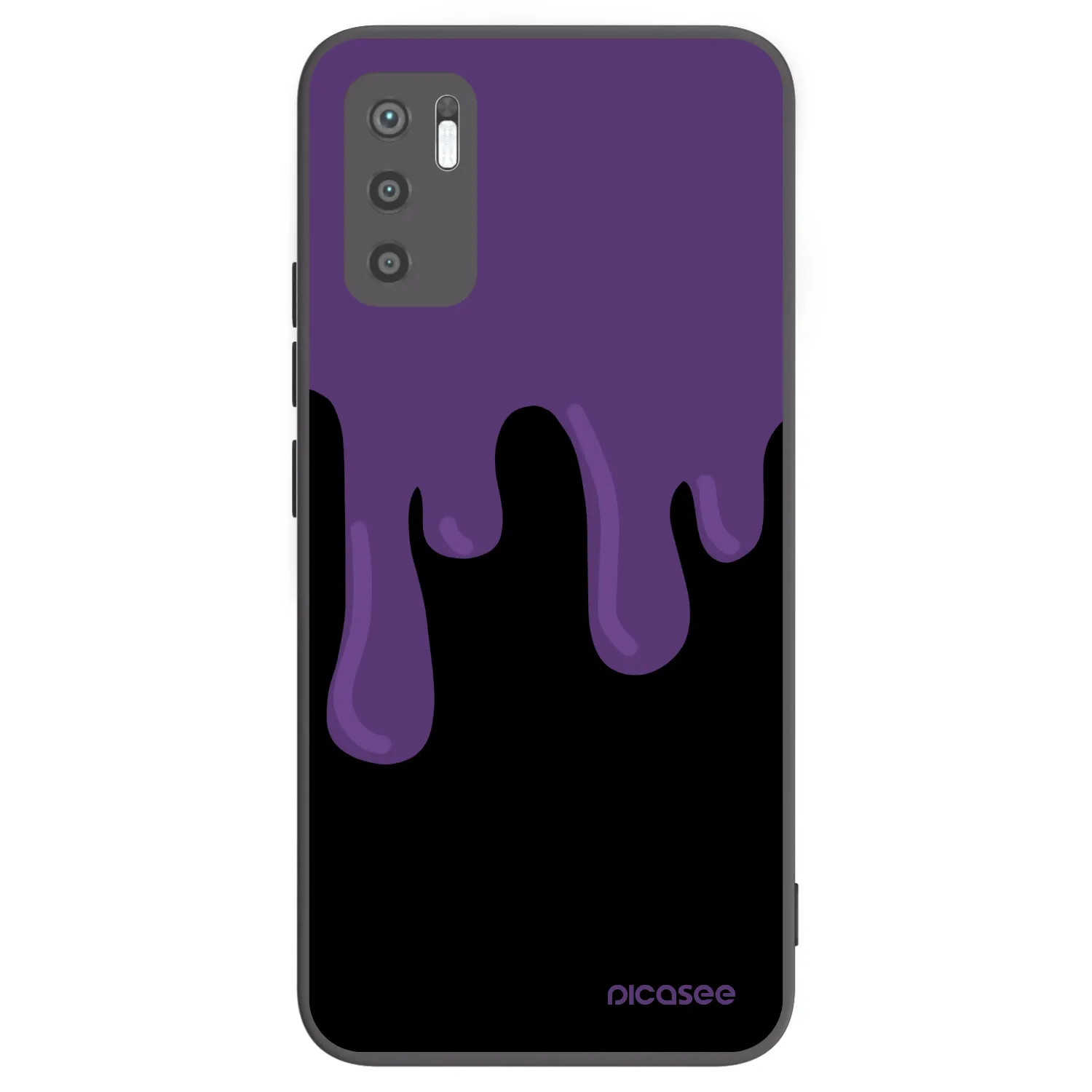 Picasee silikonowe czarne etui na Xiaomi Redmi Note 10 5G - Purple spooky