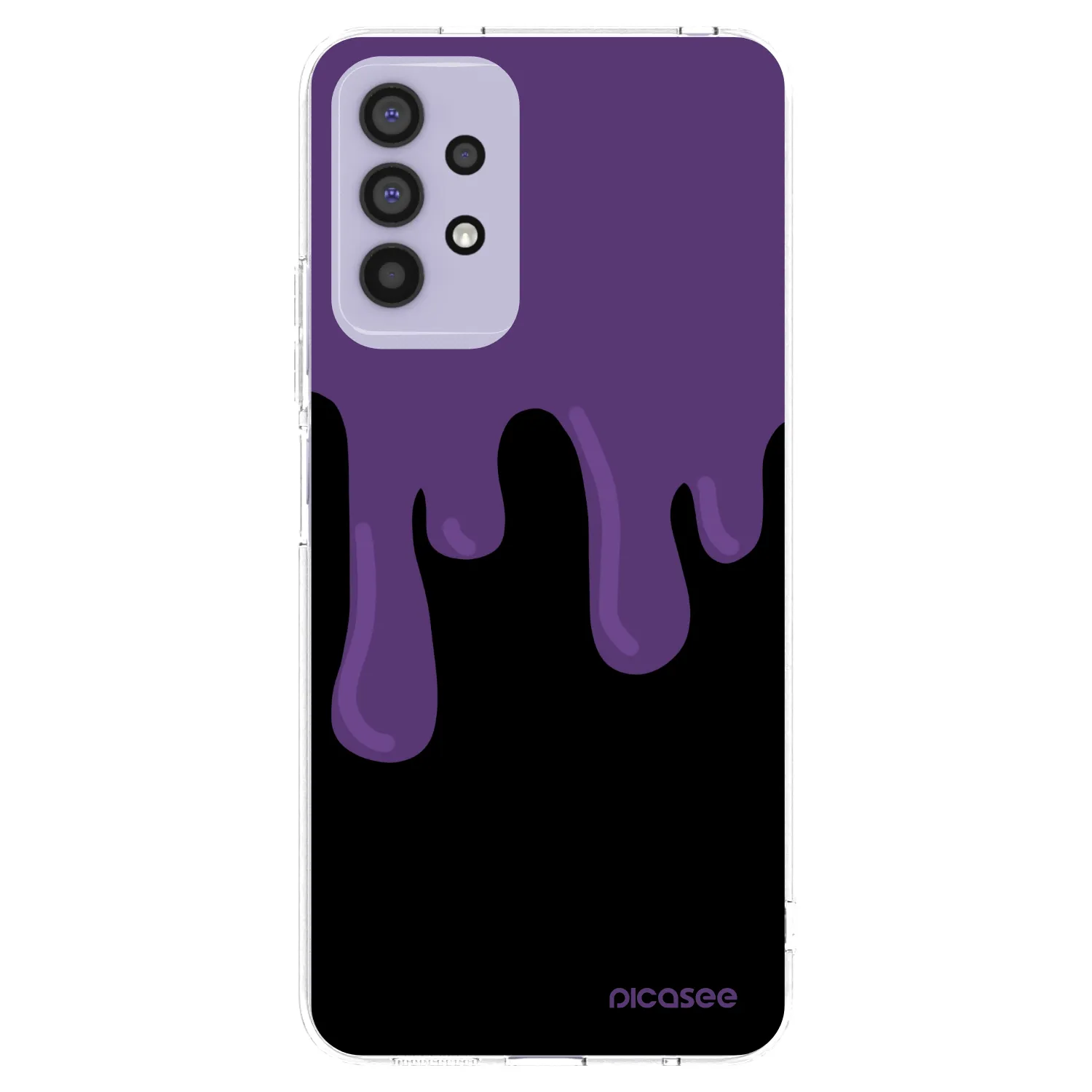 Picasee silikonowe przeźroczyste etui na Samsung Galaxy A32 4G SM-A325F - Purple spooky
