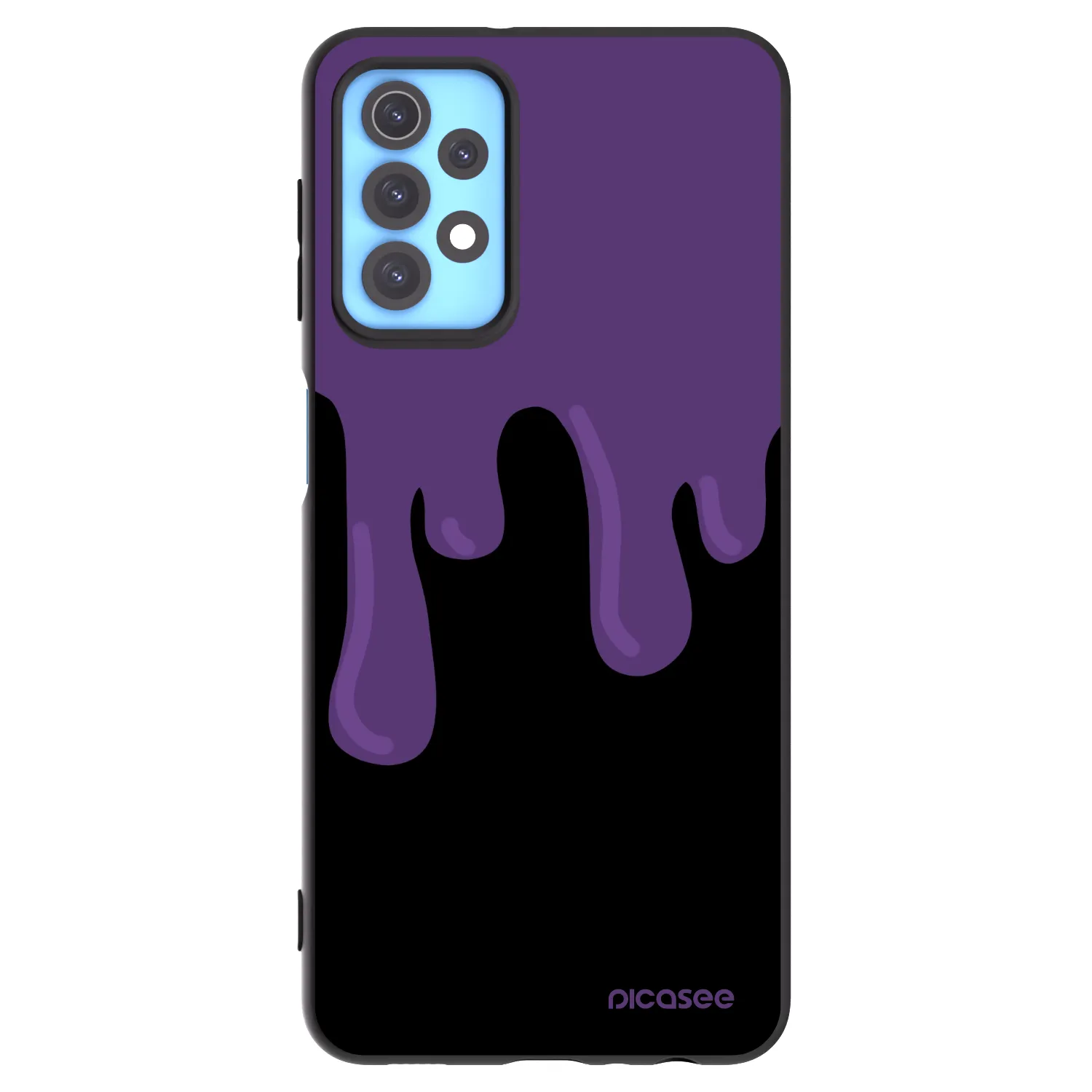 Picasee silikonowe czarne etui na Samsung Galaxy A32 4G SM-A325F - Purple spooky