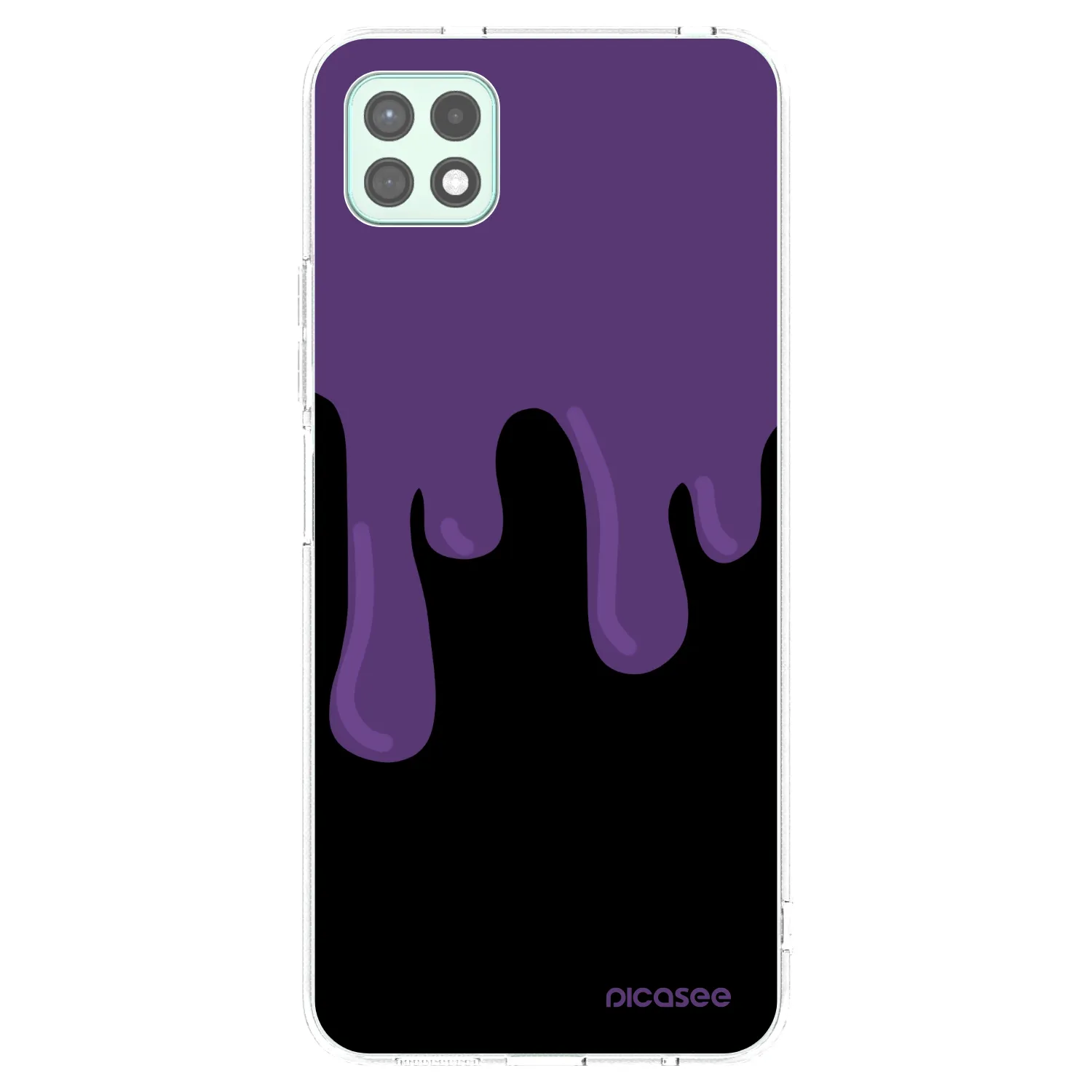 Picasee silikonowe przeźroczyste etui na Samsung Galaxy A22 A226B 5G - Purple spooky