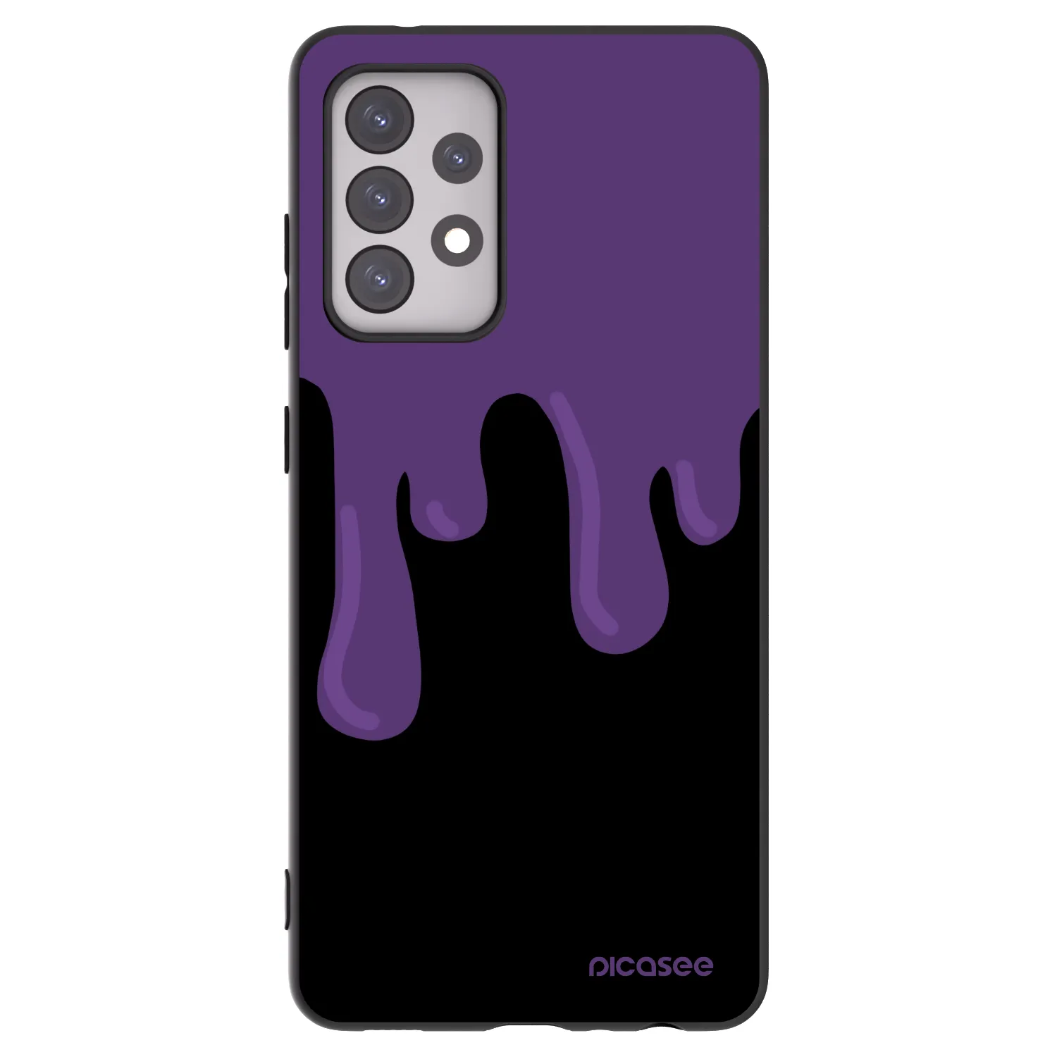 Picasee silikonowe czarne etui na Samsung Galaxy A52s 5G A528B - Purple spooky