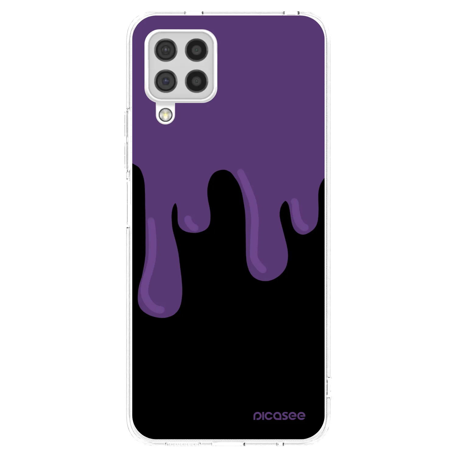 Picasee silikonowe przeźroczyste etui na Samsung Galaxy A22 A225F 4G - Purple spooky