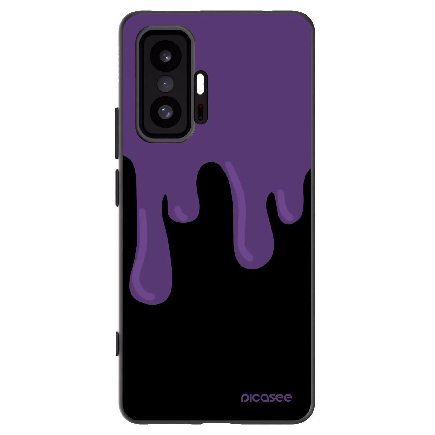 Picasee silikonowe czarne etui na Xiaomi 11T - Purple spooky