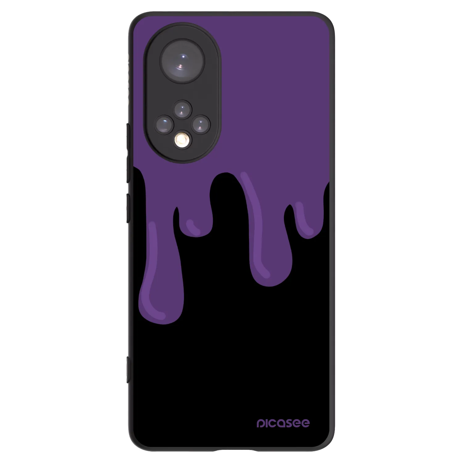 Picasee silikonowe czarne etui na Honor 50 5G - Purple spooky