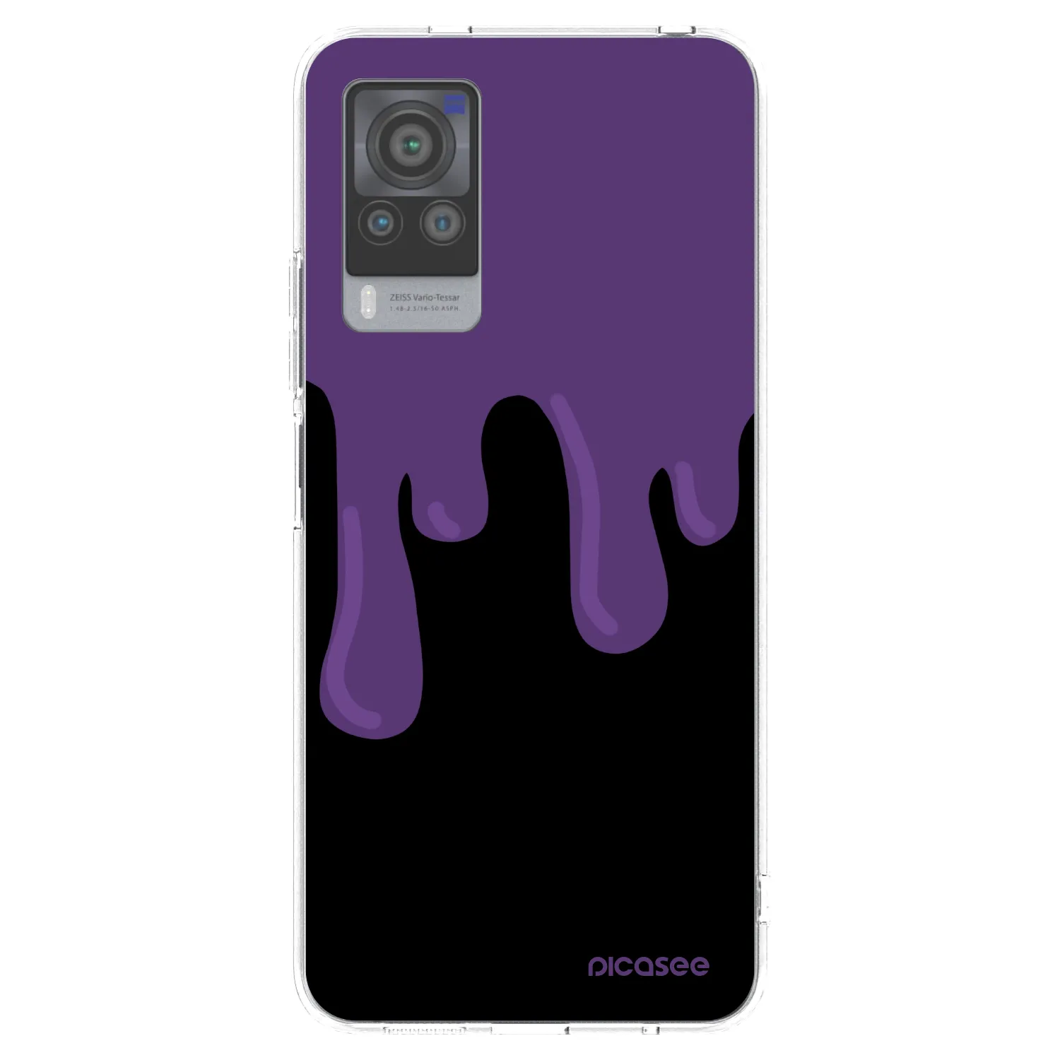 Picasee silikonowe przeźroczyste etui na Vivo X60 Pro 5G - Purple spooky