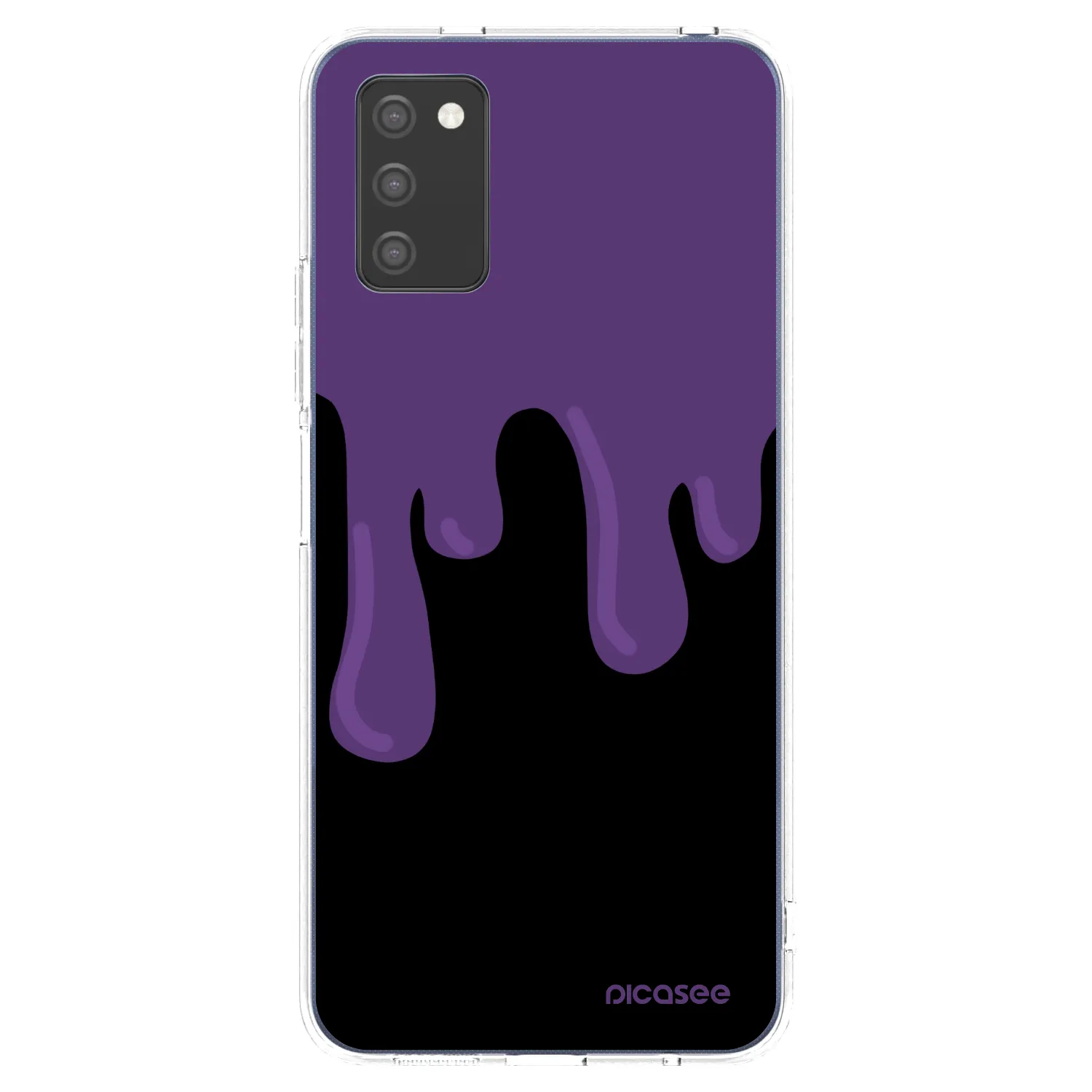 Picasee silikonowe przeźroczyste etui na Samsung Galaxy A03s A037G - Purple spooky