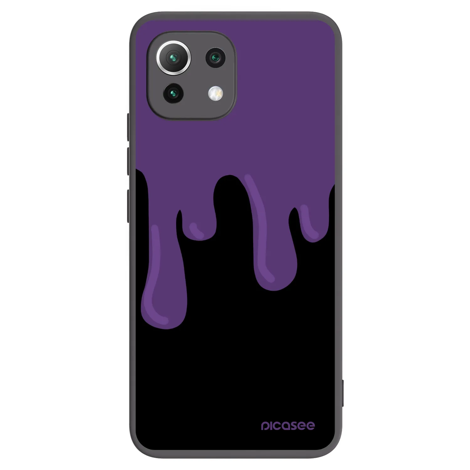 Picasee silikonowe czarne etui na Xiaomi 11 Lite 5G NE - Purple spooky