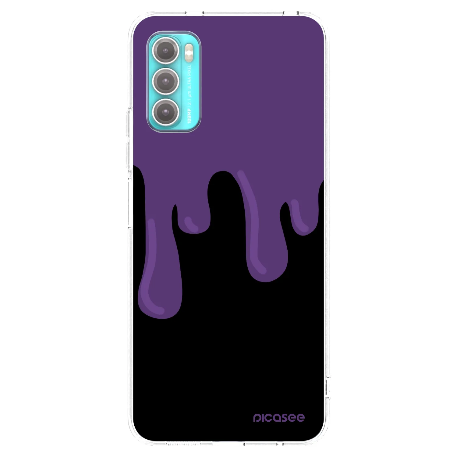 Picasee silikonowe przeźroczyste etui na Motorola Moto G60 - Purple spooky
