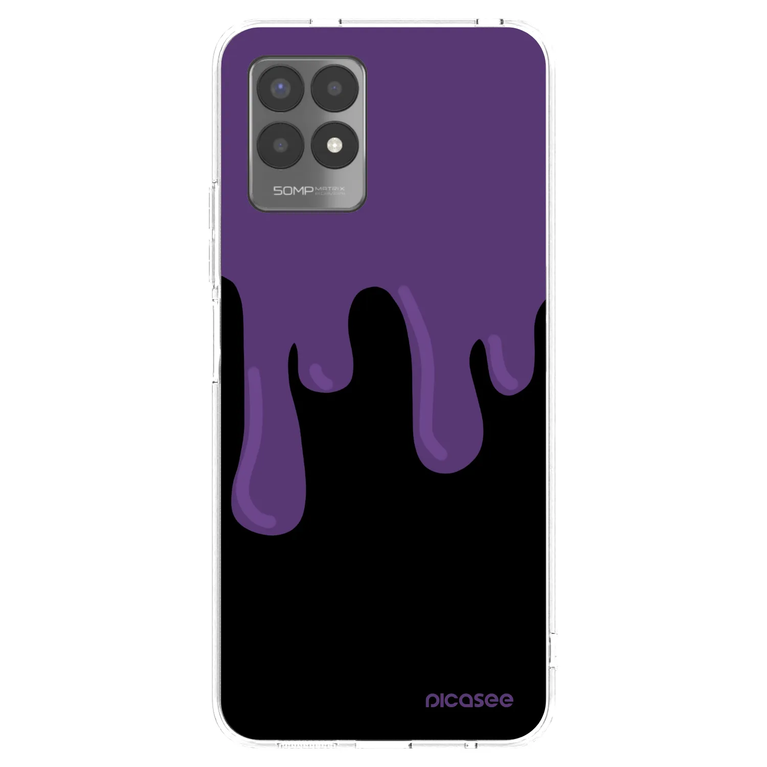 Picasee silikonowe przeźroczyste etui na Realme 8i - Purple spooky