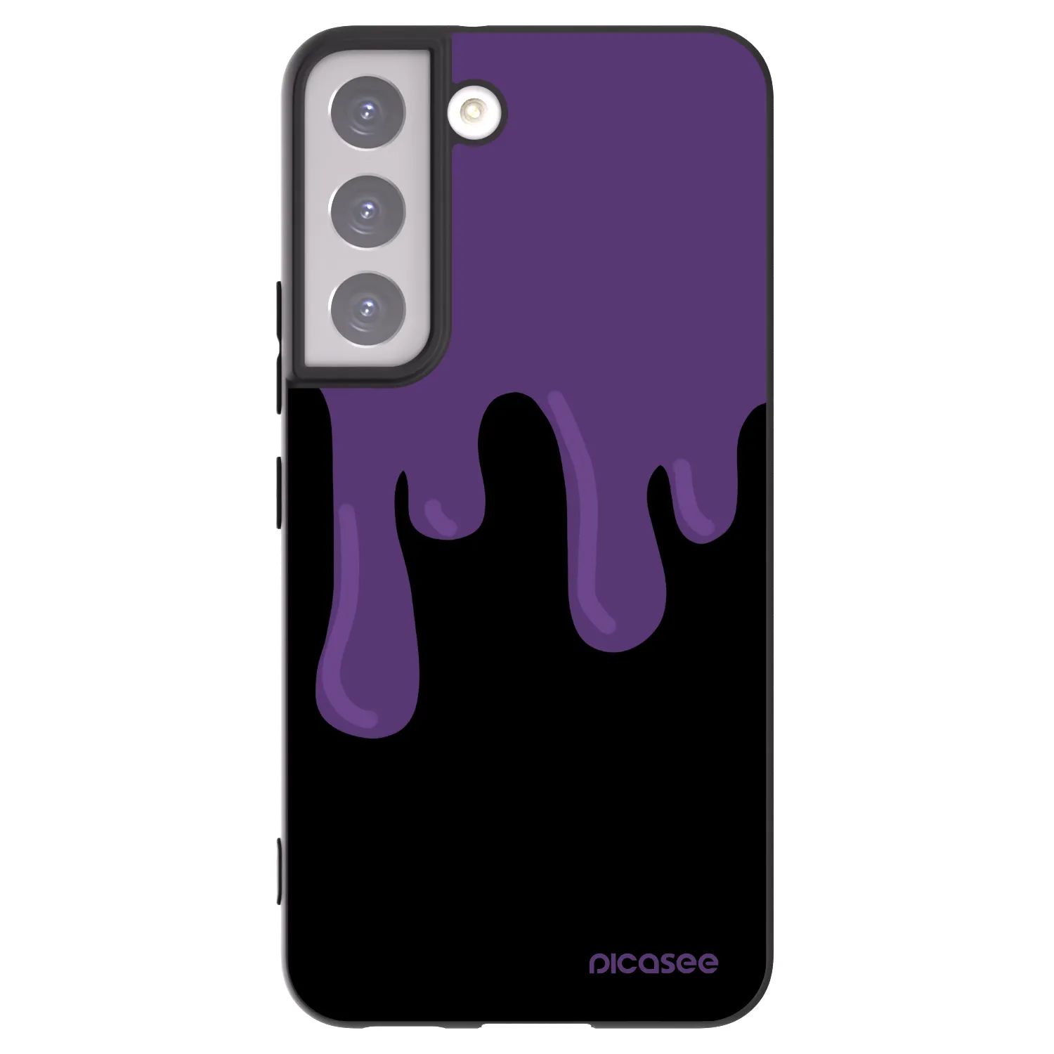 Picasee silikonowe czarne etui na Samsung Galaxy S22 5G - Purple spooky