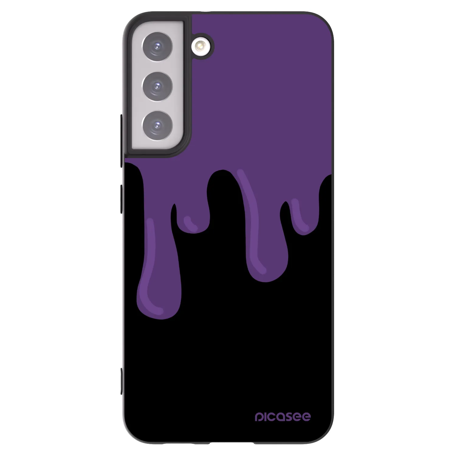 Picasee silikonowe czarne etui na Samsung Galaxy S22+ 5G - Purple spooky
