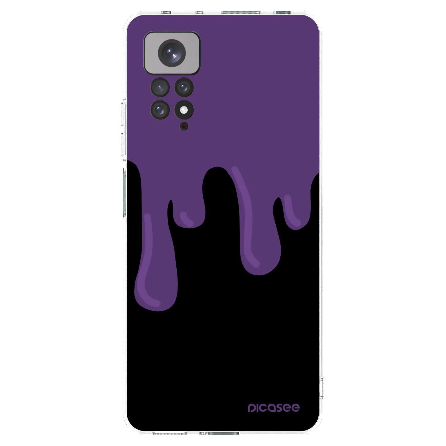 Picasee silikonowe przeźroczyste etui na Xiaomi Redmi Note 11S 4G - Purple spooky