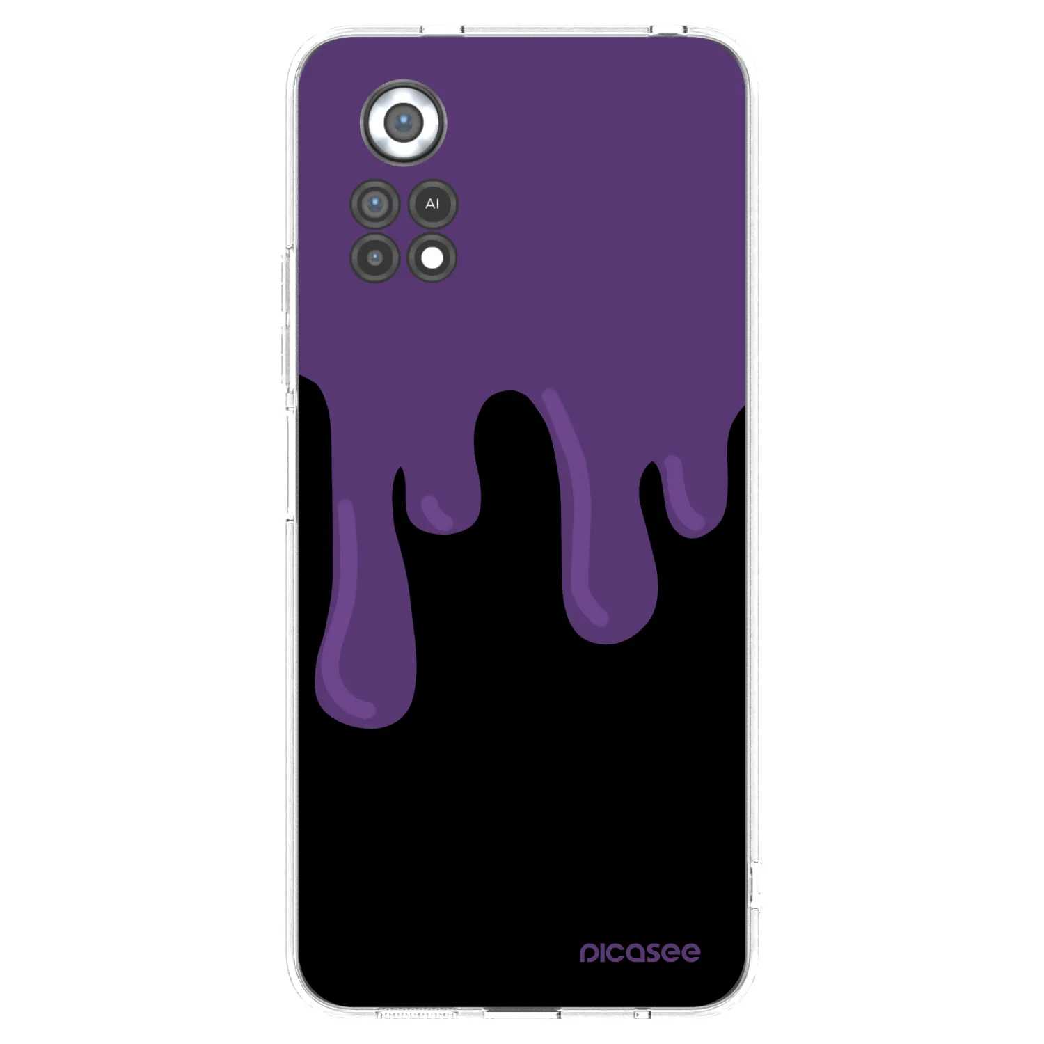 Picasee silikonowe przeźroczyste etui na Xiaomi Poco X4 Pro 5G - Purple spooky